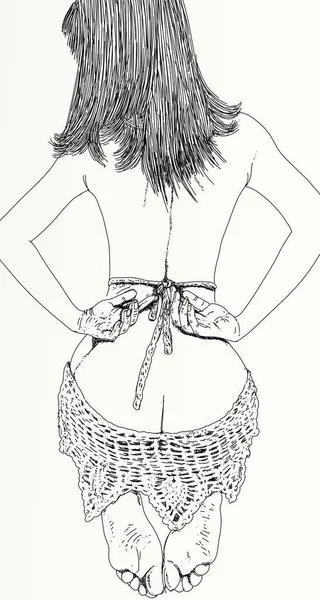 Fashionable Woman Sketch Sexy — Stock Photo, Image