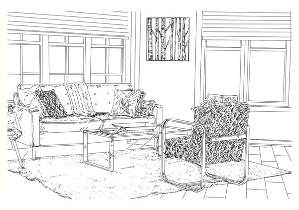 iç döşenmiş evlerin bir oturma odası umudu 