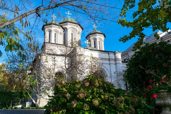 Bukareszt Rumunia Listopada 2018 Radu Voda Klasztor Poświęcony Saint Nectarios — Zdjęcie stockowe
