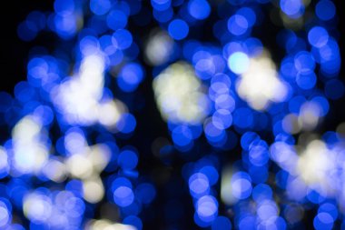 mavi ve beyaz ışık bokeh arka plan. mavi ve beyaz nokta bulanık arka plan