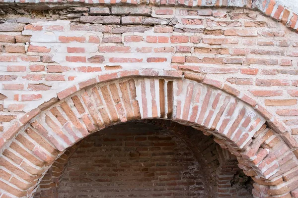 damaged brick wall arcade - old wall construction architecture weathered