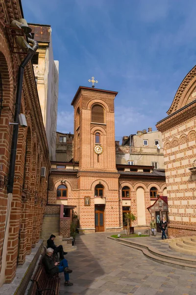 Bükreş, Romanya - 16 Mart 2019: Bükreş'in Eski Kent bölgesinde bulunan 