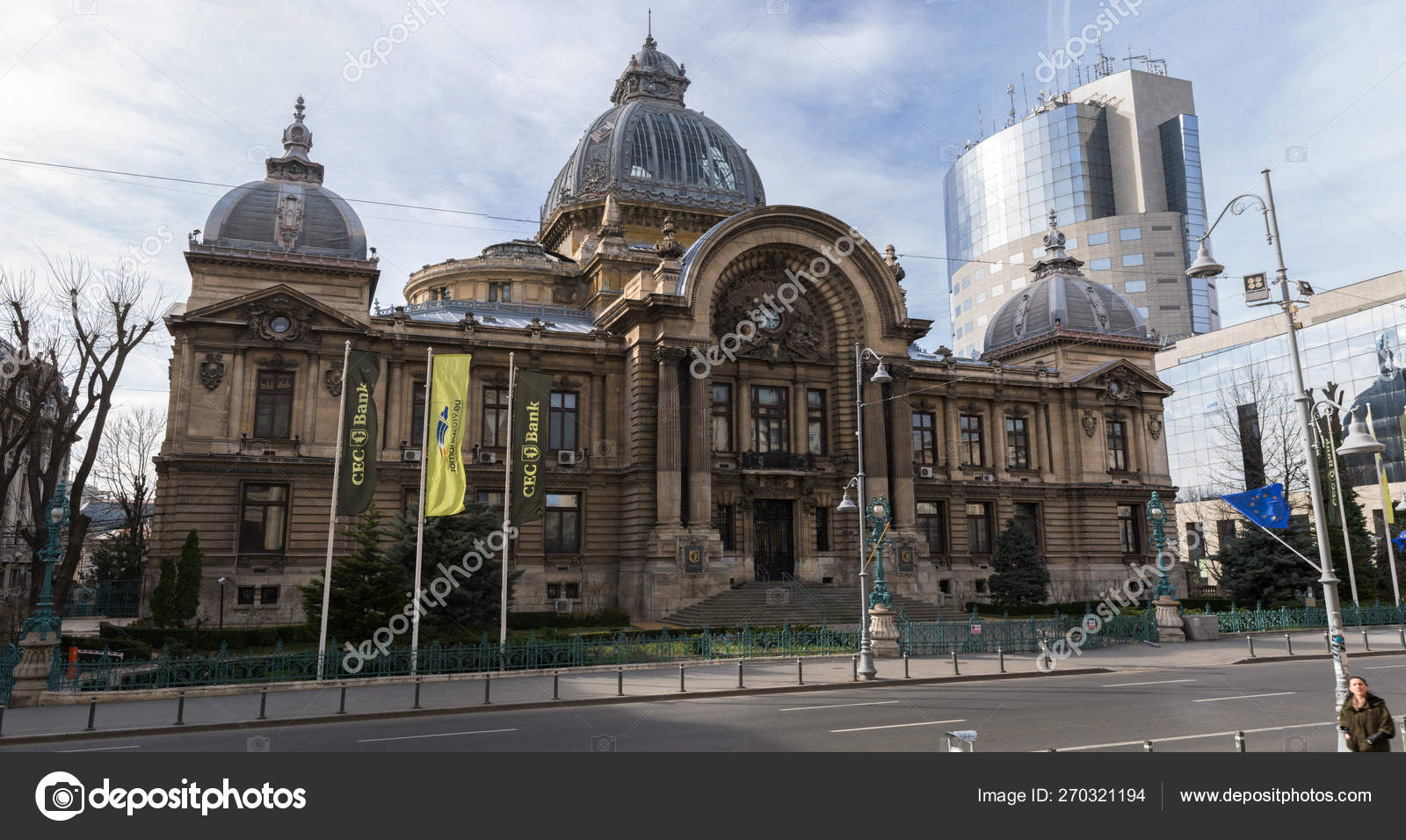 Bucharest Romania March 16 2019 Building Of Casa De Depuneri Consemnatiuni Si Economii Also Known As Cec Palace Was Build In The Period Of Years From 1897 To 1900 Stock Editorial Photo C Florinro 270321194