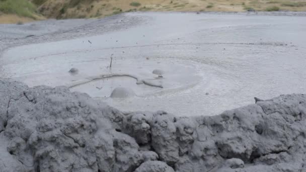 Burbuja Hirviendo Volcán Barro Activo — Vídeo de stock