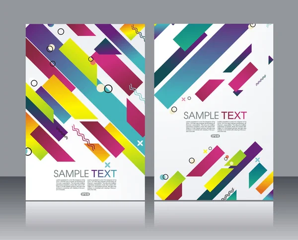 Vlak Geometrisch Patroon Kan Gebruikt Worden Voor Brochures Spandoeken Affiches — Stockvector