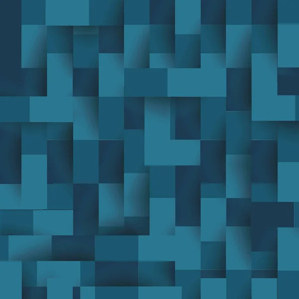 ベクトルの背景の影を持つ平らな青い要素から抽象的な幾何学的な形 — ストックベクタ