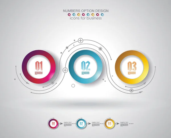 Diseño Infografía Vectorial Plantilla Opciones Línea Tiempo — Archivo Imágenes Vectoriales