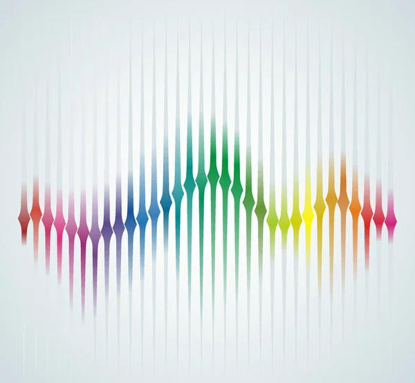 Фон Цветовой Звуковой Волной Эквалайзера Векторная Иллюстрация — стоковый вектор