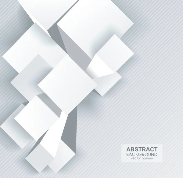 3次元立方体と菱形の抽象的な背景 ベクトル図 — ストックベクタ