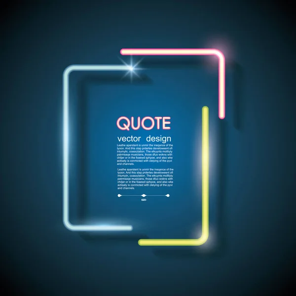 Set Neon Chat Bubbles Quote Frames Vector Lighting Sign — Stock Vector