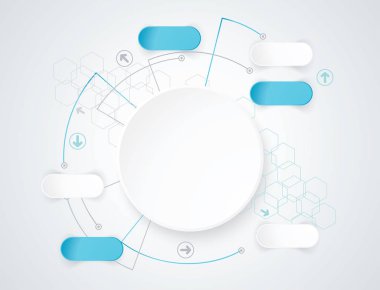 Infographic için vektör öğeleri. Diyagramı, grafik, sunum ve soyut teknolojik altyapı ile altıgen yanarak bahislerin doğru grafikte için şablon.