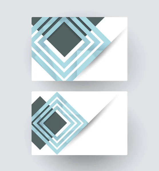 Diseño Tarjetas Visita Con Composición Rombo Abstracta Ilustración Vectorial — Vector de stock