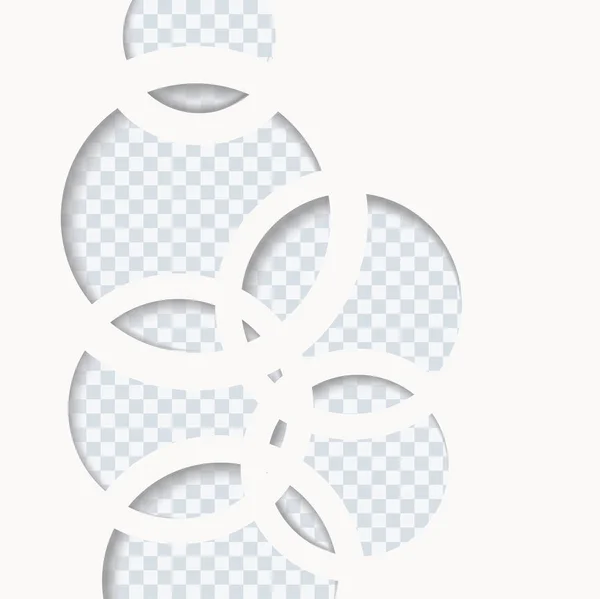 Weißes Papier Kreise Hintergrund Vektorillustration — Stockvektor