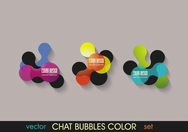 Burbujas Habla Color Forma Abstracta Fondo Vectorial — Vector de stock
