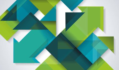 Küpler ve oklar öğeleri ile vektör soyut arka plan şablonu tasarımı. 