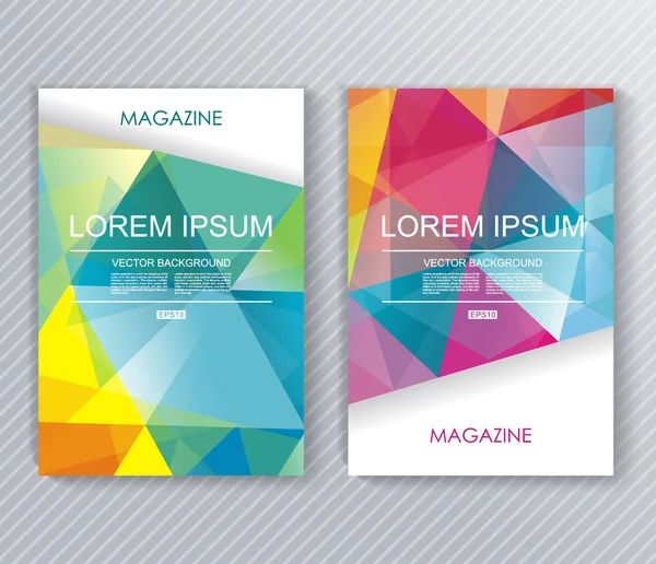 Magazin, Broschüre oder Flyer mit abstrakten geometrischen Formen — Stockvektor