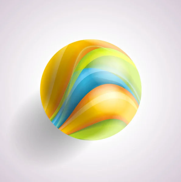 Gömb 3D-s design. Vektorszimbólum. — Stock Vector