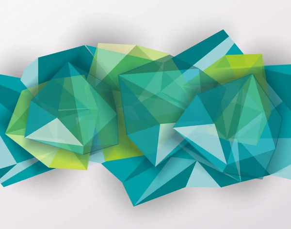Abstrakter geometrischer Hintergrund mit poygonalen 3D-Formen. Vektor i — Stockvektor