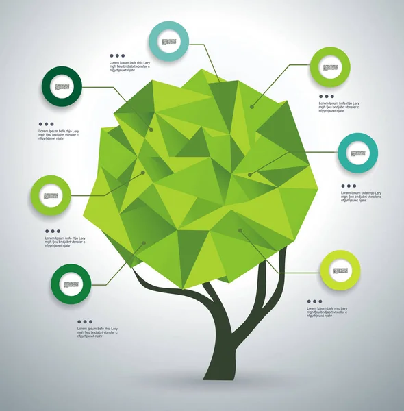 Eco Infographics Template. Set of graphic design elements, vecto — Stock Vector