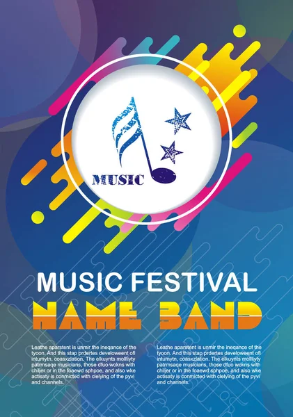 Music Concept Festival Poster Template Vector — ストックベクタ