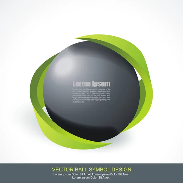 Esfera Diseño Vector Eco Símbolo — Vector de stock