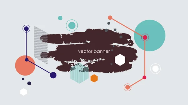 Sinal Retrô Forma Abstrata Fundo Vetorial Design Plano — Vetor de Stock