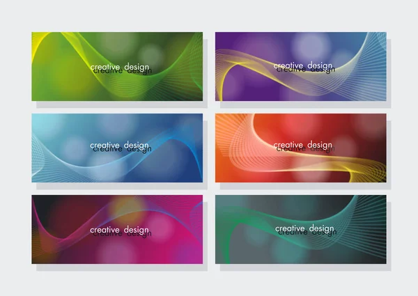 来自不同颜色和色调的矢量抽象波背景 — 图库矢量图片