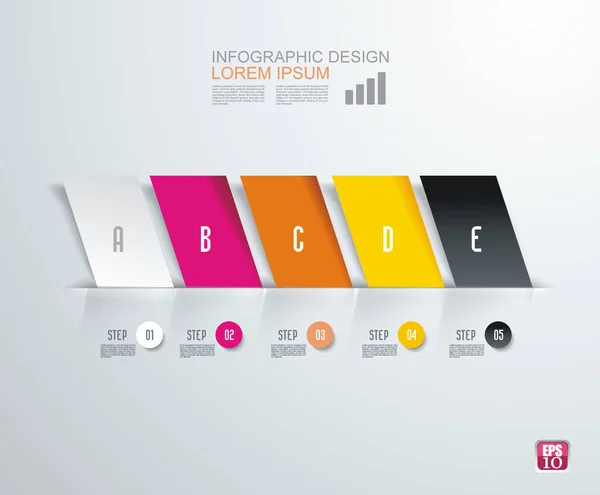 Línea Tiempo Mínima Diseño Línea Opción — Vector de stock