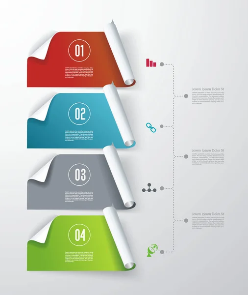 Minimale Tijdslijn Ontwerp Van Optielijn — Stockvector