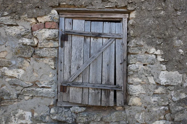 Pequeña Puerta Madera Vieja Ático — Foto de Stock