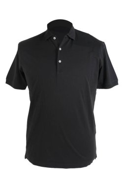 siyah erkek t-shirt polo beyaz izole