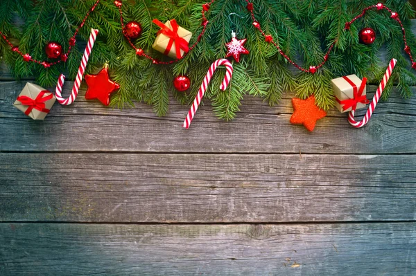 Joyeux Noël Bonne Année Cadeaux Bonbons Naturels Décoratifs Noël Paillettes — Photo