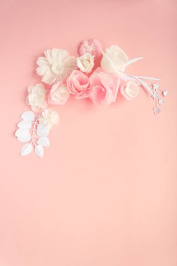 Kağıt çiçekler arka plan deseni çok güzel tarzı çerçeve.