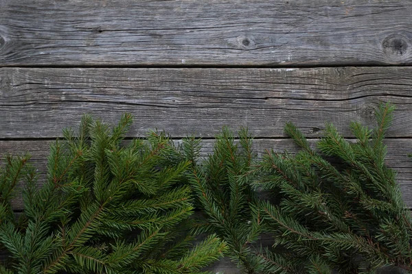 Noël Bonne Année Fond Vacances Avec Sapin Naturel Épicéa Sur — Photo