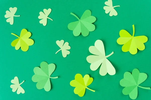 Gelukkig St.Patrick de dag shamrock tekst wenskaart — Stockfoto