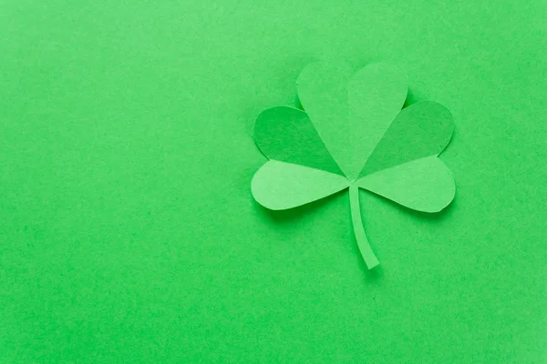 Gelukkig St.Patrick de dag shamrock tekst wenskaart — Stockfoto