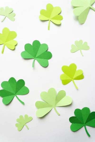 Gelukkig St.Patrick de dag shamrock tekst wenskaart — Stockfoto