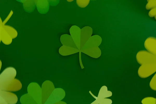 St.Patrick's ευτυχής ημέρα τριφύλλι κείμενο ευχετήρια κάρτα — Φωτογραφία Αρχείου