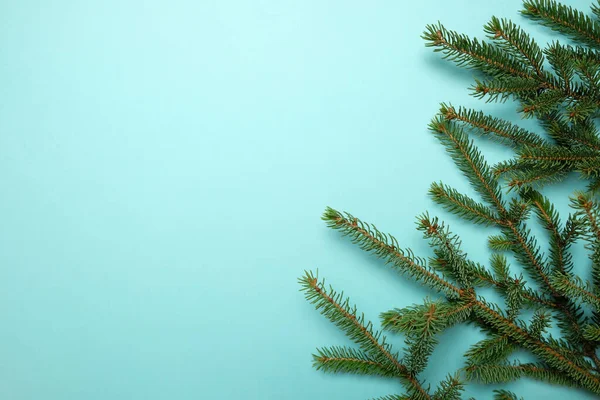 メリー クリスマスと新年あけましておめでとうございます。青色の背景 — ストック写真