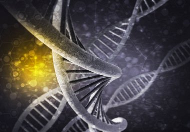 Dna molekülü araştırma kavramı ile arka plan görüntüsü