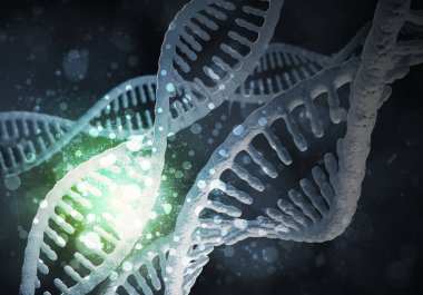 Dna molekülü araştırma kavramı ile arka plan görüntüsü