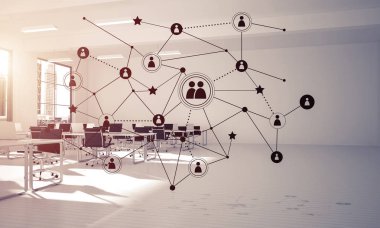 Etkin modu için kavram olarak ağ ve kablosuz bağlantı