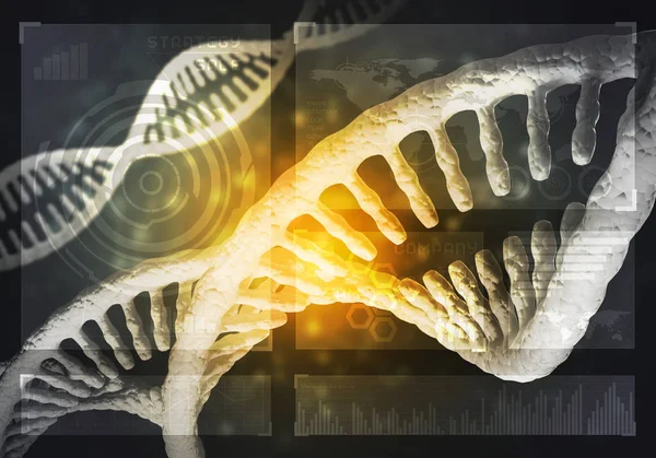 Sfondo molecole di DNA — Foto Stock