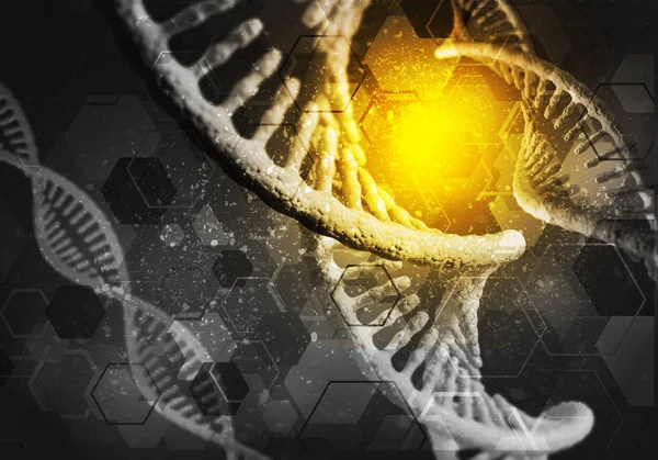 Tło cząsteczek DNA — Zdjęcie stockowe