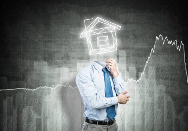 İşadamı evi yerine kafasını modeli ile