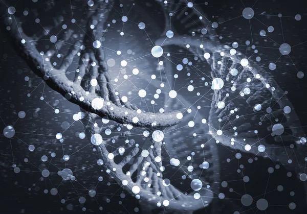 Hintergrundbild Mit Dna Molekül Forschungskonzept Rendering — Stockfoto