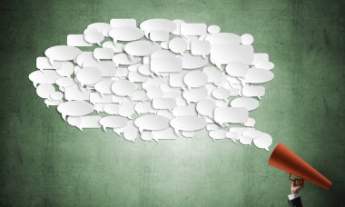 Duyuru kağıt trompet yapma işkadını kapanışı