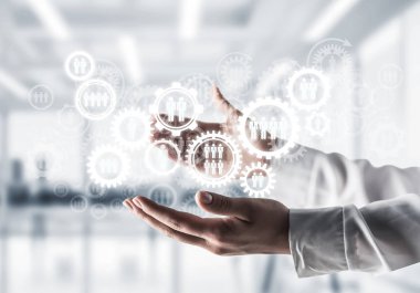 Cogwheel ve dişli mekanizması sosyal iletişim kavramı olarak