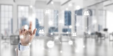 İş ve bağlantı insanlar için modern kablosuz teknolojiler 