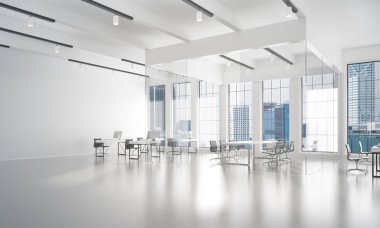 Ofis iç tasarımı pencere renginde ve ışık huzmelerinde